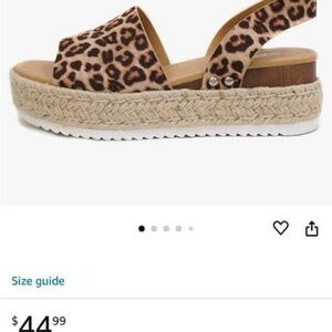 Leopard Print Espadrille Sandals